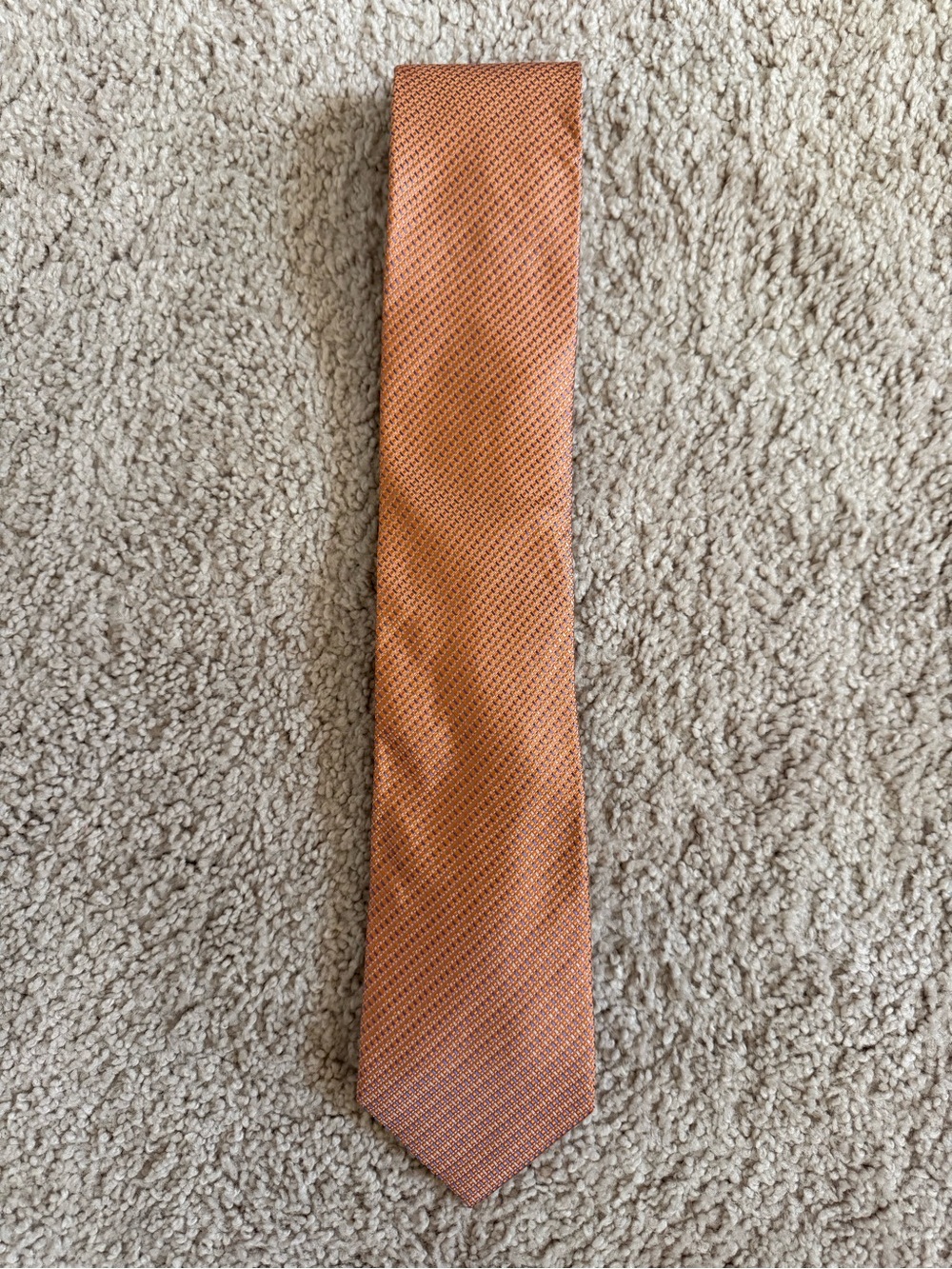 Michael Kors Burnt Orange Micro-Pattern Men's Tie